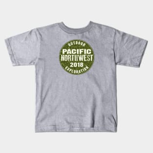 Pacific Northwest Outdoor Exploration Washington Oregon Hiking Kids T-Shirt